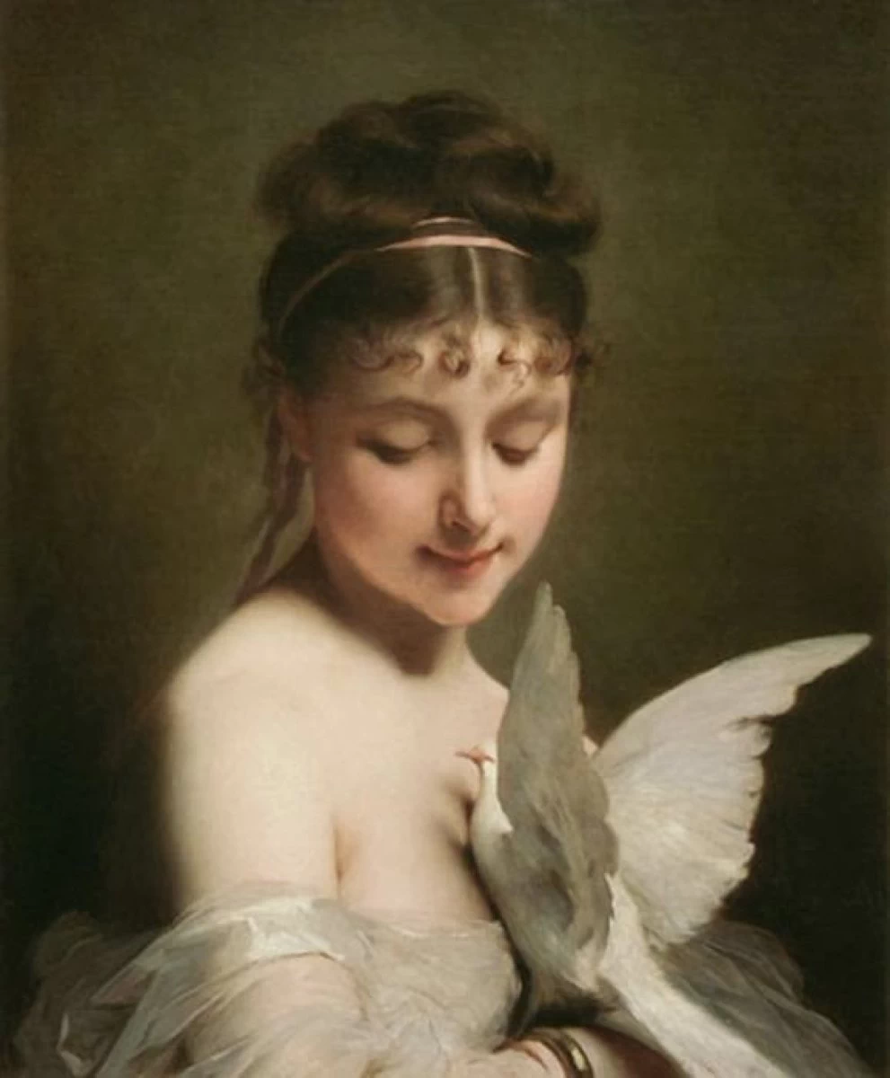 Ragazza con colomba
